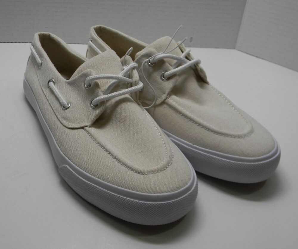 Kinetic Energy Women's Cream Boat Shoes Casual Laced Slip On Size 6 NWOT